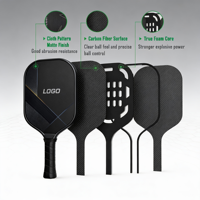 Raket Pickleball USAPA Standar 18K 3D Serat Karbon Hot Press Terintegrasi Gen4 EPP Inti Busa Penuh OEM ODM Kustom
