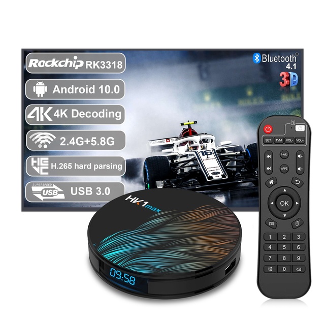 HK1 Max Smart TV Box Android 10 4GB 128GB 64GB 32GB Rockchip 4K TVBOX Wifi Android TV Set Top Box Media Player