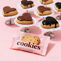 Sacs en plastique pour biscuits, gâteaux, beignets, collations, emballage alimentaire, logo personnalisé imprimé en gros, sacs en plastique givrés