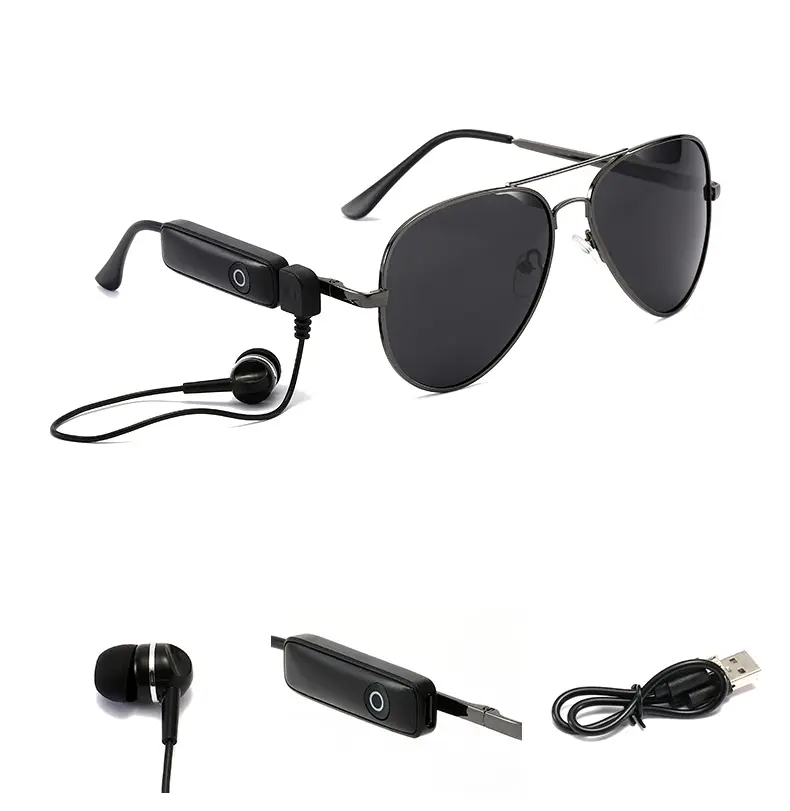 رائجة البيع موضة MP3 5.0 النظارات الشمسية مع عدسات قطبية