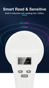 Lecteur de balises animales 134,2 kHz, lecteur de cartes, collecteur FDXA/B, lecture portable avec stockage USB2.0, Bluetooth - Product Image 2