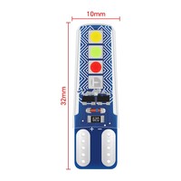 Neue Auto-LED-Silikon-T10-Kristalllampe 4-Farben-Wasserbruch-Blitz 3030 8SMD Fahrzeug-Breitenleuchte Kennzeichenleuchte Stroboskop-Blitz W5W