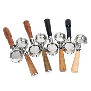 Portafiltro de café sin fondo de acero inoxidable Delonghi E61 de 51mm, 54mm, 58mm para máquina de espresso - Product Image 1