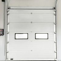 Puerta de Almacén Industrial Seccional Vertical de Alta Seguridad con Motor Lateral Americano Duradero, Paneles Aislados y Ventanas