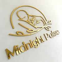 Logo d'entreprise en métal 3D, lettres personnalisées, enseigne personnalisée, panneaux d'enseignement, enseignes non éclairées pour murs
