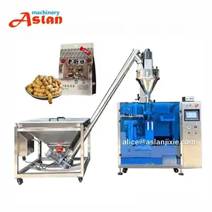 420g peanuts filling bag feeding packing machine/ automatic nuts filling bag packing sealing machine