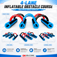 Parcours d'obstacles gonflable commercial NBINFLATABLE en PVC 5k avec une capacité de 50 à 200 personnes pour les événements sportifs en plein air et les activités familiales