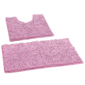 bath mat embroid chenille bath mat