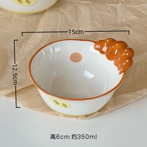 Vajilla <span class=keywords><strong>de</strong></span> Cerámica con Diseño <span class=keywords><strong>de</strong></span> Pan, Linda y Resistente a Altas Temperaturas, con Color Bajo Esmalte, Tazón con Diseño <span class=keywords><strong>de</strong></span> Planta <span class=keywords><strong>de</strong></span> Dibujos Animados para Postres y Galletas, para Fiestas Familiares - Product Image 3