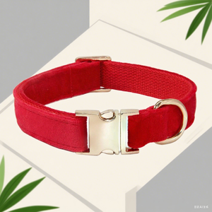 Accesorios para mascotas de poliéster peludo para caminar al aire libre, hebilla de Metal duradera ajustable, conjunto de Collar y correa para perros y gatos - Product Image 2