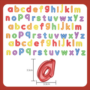 Gioco di Costruzione di <span class=keywords><strong>Parole</strong></span> in Plastica per Bambini, 26 Lettere Maiuscole e Minuscole dell'Alfabeto Inglese, Tema Animali e Natura, Ausilio Didattico per la Prima Educazione - Product Image 2