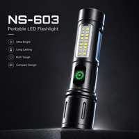 Lampe torche LED rechargeable étanche 3W super lumineuse en alliage d'aluminium pour usage tactique et d'urgence en extérieur, camping, charge USB