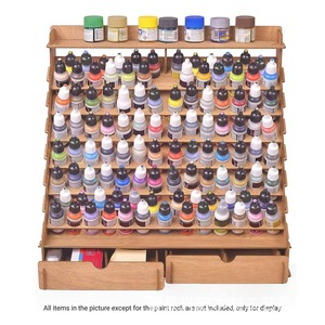 <b>Wooden</b> Paint Storage Rack 5 Layers Desktop Organizer Multipurpose Rectangle Standing Type <b>For</b> <b>Nail</b> Polish Essential Oil Display - Product Image 5