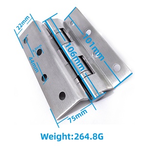 Hidden cửa bản lề thép không gỉ 201 304 <span class=keywords><strong>cranked</strong></span> bản lề gấp Ball bearing uốn cong cửa bản lề - Product Image 6