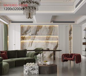 Dalle en pierre frittée San <span class=keywords><strong>Carlo</strong></span> moderne, haute brillance, luxe léger, imperméable, durable, écologique, pour plan de travail/évier/comptoir/salle de bain - Product Image 2