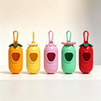 Boîte d'emballage en plastique multicolore pour distributeur de sacs à déjections canines épaissis pour l'extérieur, portable