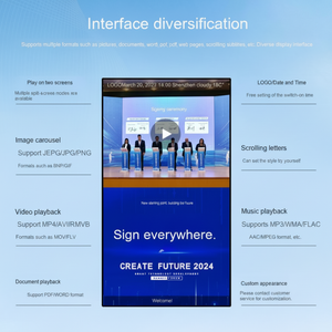Écran tactile de signalisation numérique 4K 22/32/43/50/55/65 pouces pour le magasin de thé au lait ascenseur centre commercial affiche publicitaire kiosque numérique - Product Image 1