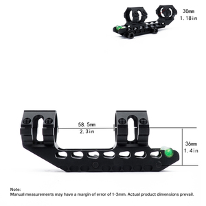 BANGBANG Anneaux de montage pour lunette de visée, tube de 30 mm, support optique de chasse, montage 20 mm, hauteur centrale de 1,4 pouce avec niveau à bulle pour l'extérieur - Product Image 3