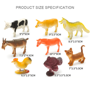 JinYing - Juguetes de Animales de Granja con <span class=keywords><strong>Descuento</strong></span>, Gato, Vaca, Ocho Animales, Juguetes de Dibujos Animados, Modelos de Animales de Zoológico de Plástico - Product Image 3