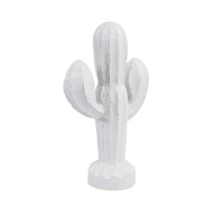 Statuetta di cactus in legno rustico, scultura decorativa per mensola, bagno, tavolino da caffè, decorazione moderna per la casa - Product Image 2