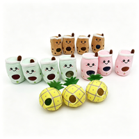 Jouets Squishy Kawaii Fruits & Thé au Lait, Mini Peluches à Remontée Lente Anti-Stress avec Surprise Cachée