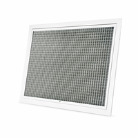 Grille en aluminium ECF 595*395 type nid d'abeille avec filtre, diffuseur d'air de retour de plafond à charnière pour coin