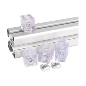 Entretoise en aluminium standard européen pour fixation de cloison vitrée, bouchon en caoutchouc 2020/3030/4040/4545 - Product Image 2