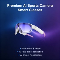 Lunettes de sport intelligentes IA haut de gamme avec assistant vocal IA, caméra HD 8MP, anti-tremblement EIS 360° °   Appels Bluetooth avec son surround