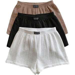 Shorts d'été personnalisés pour femmes, lot de 3, taille élastique, jambes larges, coton, décontractés, respirants - Product Image 5