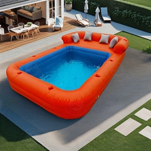 Sofa gonflable géant de luxe en forme de jeux de cour de <span class=keywords><strong>piscine</strong></span> piscines gonflables de canapé pour enfants adultes - Product Image 1