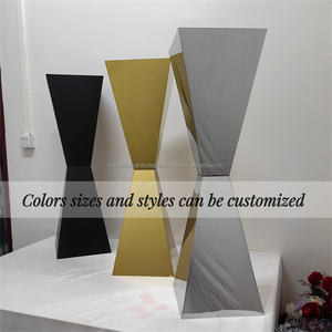 LISSE vente chaude or grande fleur supports métal fleur stands Centerpece pour la décoration de mariage - Product Image 2