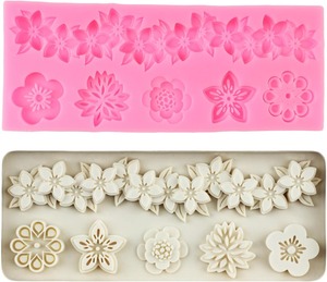 Moldes de Silicona con Encaje Floral para Fondant, Molde de Relieve de Espirales y Ondas, Decoración de Pasteles, Adorno para Cupcakes, Chocolate, Arcilla Polimérica, Pasta de Goma - Product Image 1