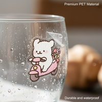 Wasserfeste, dekorative, niedliche und bezaubernde Tiersticker im koreanischen Stil; personalisierte Cartoon-Aufkleber; Bettwäsche mit einem Motiv.