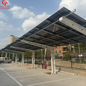 Cheng Hao Solar Photovoltaic Carport 2 Car Steel Frame Flat <b>Roof</b> Waterproof Solar Power Generation Outdoor Parking <b>Canopy</b> - Product Image 2