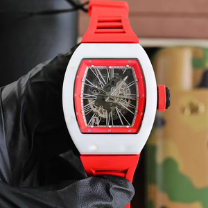 Un reloj de pulsera de lujo para hombre, completamente nuevo, con movimiento mecánico esqueletizado en forma de barra, a la moda, resistente al agua. - Product Image 1