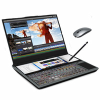 Ordinateur portable professionnel à double écran tactile IPS 16 pouces + 14 pouces, processeur Intel N95 Quad Core, clavier mécanique rétroéclairé, vente en gros d'usine