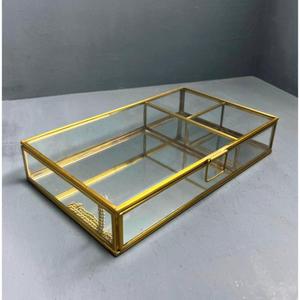 Caja de Joyería Decorativa Hecha con Latón y Vidrio/Espejo, Utilizada para Exhibición y Almacenamiento de Joyas, Proveedor de la India - Product Image 4