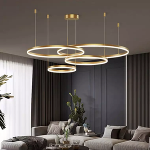 <span class=keywords><strong>Lampadario</strong></span> <span class=keywords><strong>Moderno</strong></span> a Cerchi LED Rotondi di Nuovo <span class=keywords><strong>Design</strong></span> per Interni <span class=keywords><strong>Soggiorno</strong></span> Ristorante di Lusso - Product Image 2