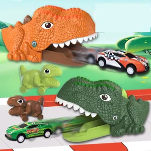 Vehículo de fricción juguetes nuevos niños dinosaurio modelo eyección tiro dinosaurio coche túnel dinosaurio catapulta coche eyectar Juguetes