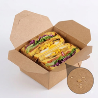 Boîtes à sushi jetables haut de gamme écologiques avec fermeture magnétique, en papier kraft de qualité alimentaire, forme trapézoïdale, finition mate