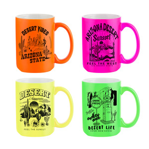 Tasses à café en céramique pour sublimation, finition néon mate, 15 oz (450 ml), rose vif, vierges, personnalisables avec logo, pour impression, idéales pour le voyage - Product Image 2