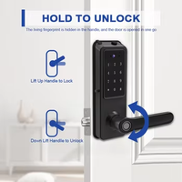 Smart Home Kanada Amerika pintu depan Keypad elektronik kunci pintar gerendel masuk tanpa kunci kunci kunci pintu