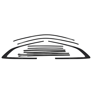 Tira de ventana Burlete Moldura para VW <span class=keywords><strong>Arteon</strong></span> CC 21-24 22 23 Cromo Negro - Product Image 1