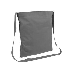 Bolsa de Compras de Algodón Ecológica Personalizable, Mediana, 30-50 cm, Correa para el Hombro, Gris, Moda, Compras, Promocional, Italia - Product Image 1