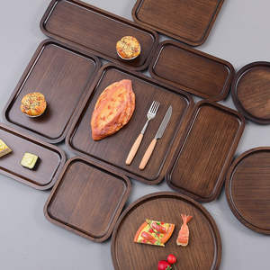 Plateau de service en bambou écologique Vaisselle pour la maison Assiette décorative en bois Thé Fruits Légumes Steak Pain Dessert Assiette à gâteau - Product Image 1