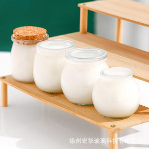 Mini bocaux en verre de yaourt de 7oz avec couvercles en liège bocaux à pudding en verre récipients en verre avec couvercles pot Mason faveurs de mariage pot de miel - Product Image 4