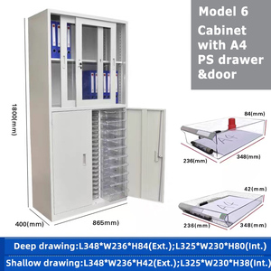 A4ps נירוסטה ארון נעילה עם מגירה הגשת נתונים משרד יעיל & חוזה אחסון חומר מתכת אחסון שובר - Product Image 6