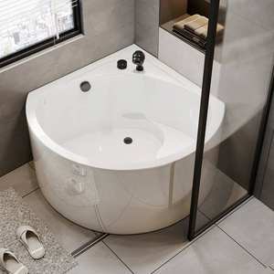 ICEGALAX 스마트 섹시한 일본 마사지 욕조 좌석이있는 작은 욕실 독립형 욕조 럭셔리 온천 욕조 - Product Image 2