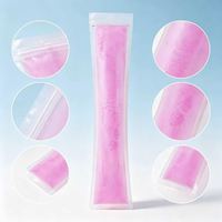 Sacs à glaces transparents de qualité alimentaire avec fermeture éclair, pochettes à glaces liquides congelables étanches, sacs d'emballage personnalisés imprimés