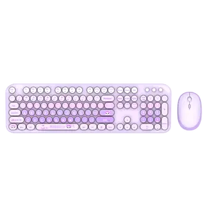 MOFii OEM fabrika toptan özel Retro ofis multimedya klavye Mouse Combos RF arayüzü klavye tuş kablosuz klavye fare seti